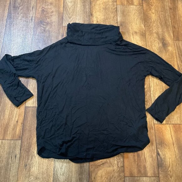 Cynthia Rowley Cowl Neck Long Sleeve Black Women's XL Blouse Top - Picture 1 of 5